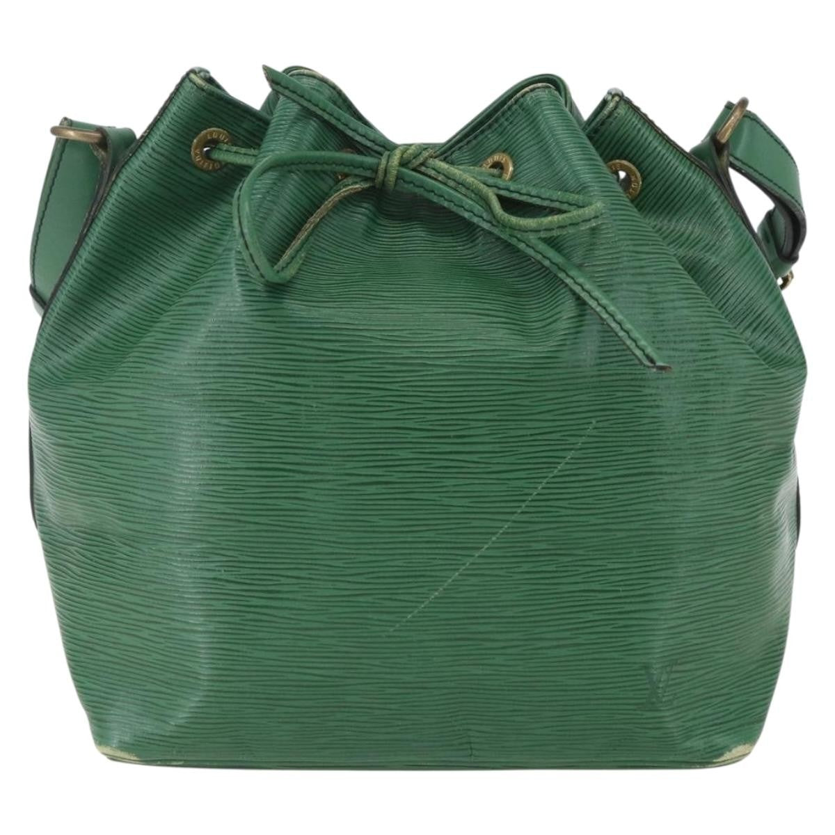 Louis Vuitton Petit Noe Handbag Epi Leather Green Leather Shoulder Bag