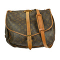 Louis Vuitton Saumur Handbag Monogram Canvas Brown Canvas Shoulder Bag