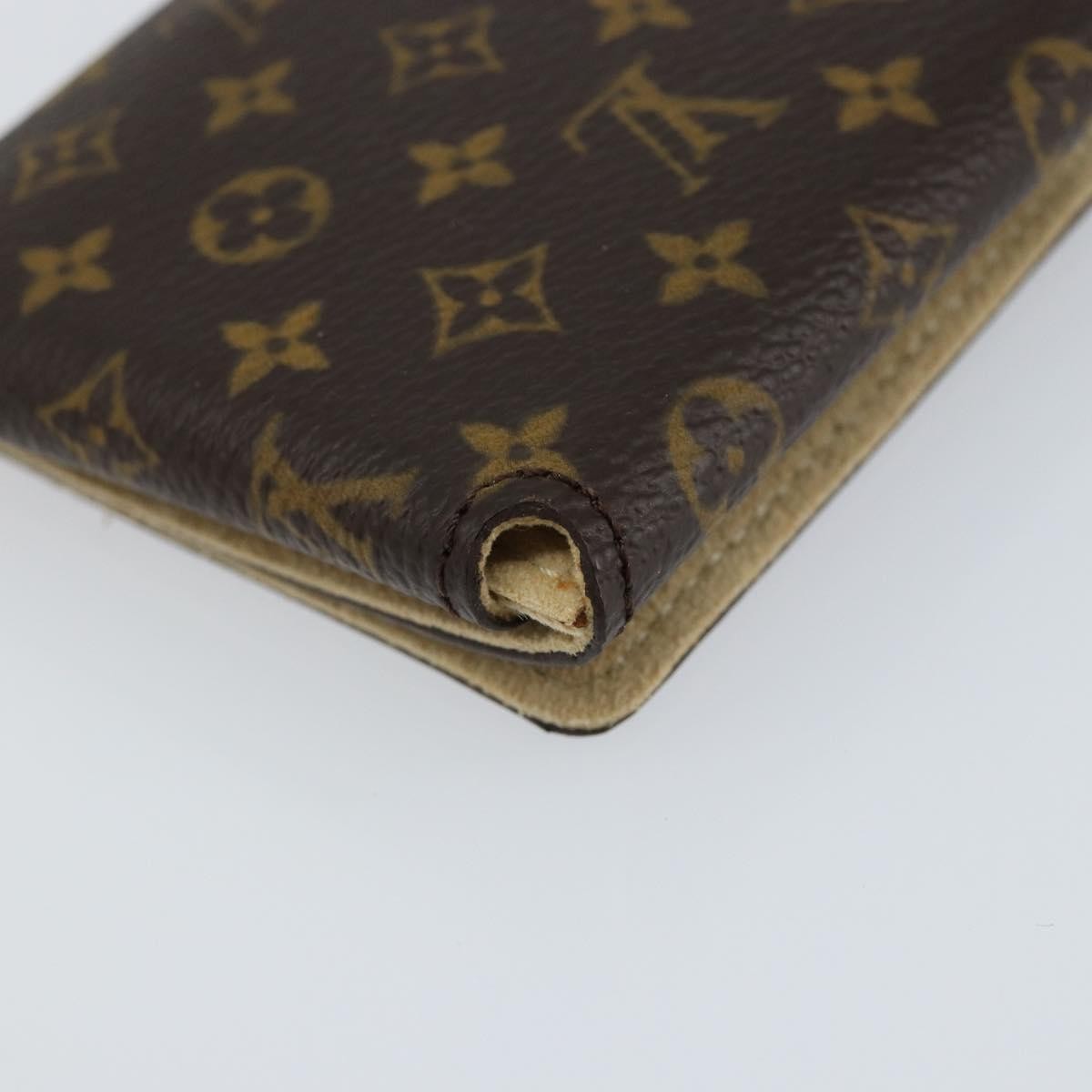 Louis Vuitton Case Jewelry Box Canvas Brown Canvas Wallets Accessory