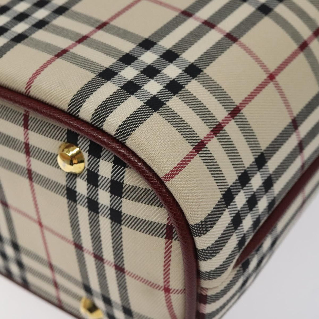 Burberry Nova Check Tote Canvas And Leather Beige Canvas Tote Bag