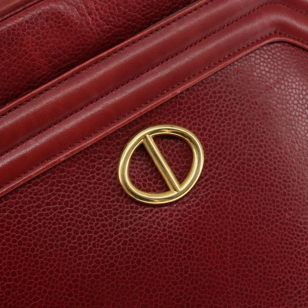 Christian Dior Vintage Shoulder Bag Leather Red Leather Shoulder Bag Bag (Pre-Owned)