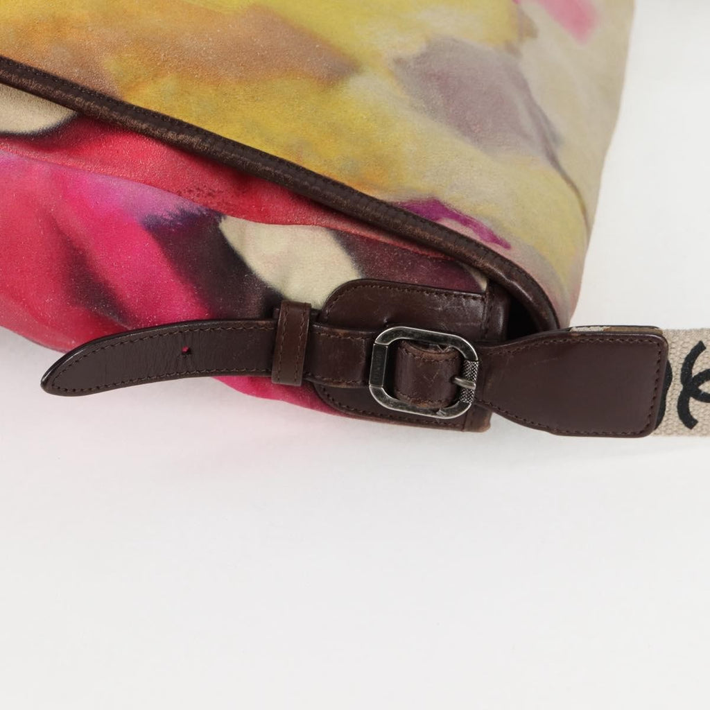 Chanel Flower Power Messenger Bag Multicolor Printed Nubuck Multicolour Suede Shoulder Bag Bag