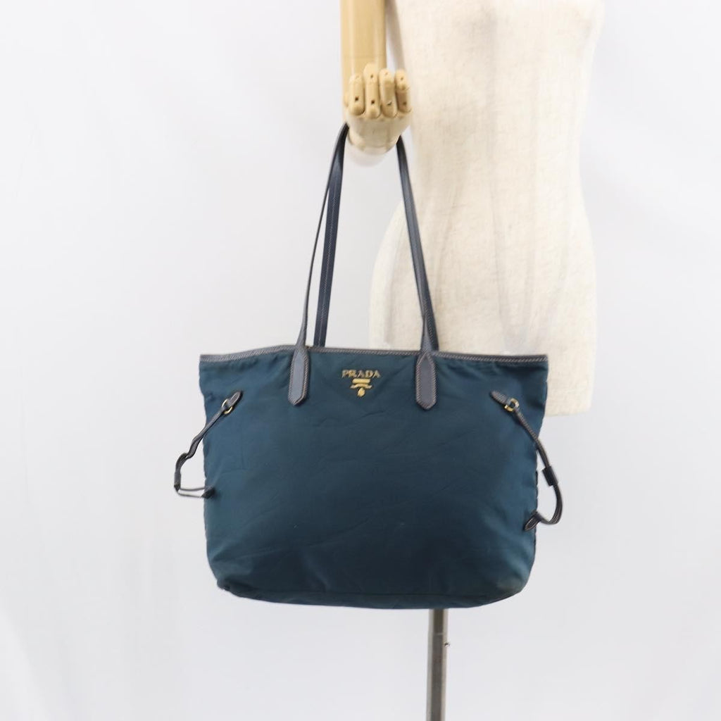 Prada Vintage Tote Tessuto Navy Nylon Tote Bag Bag