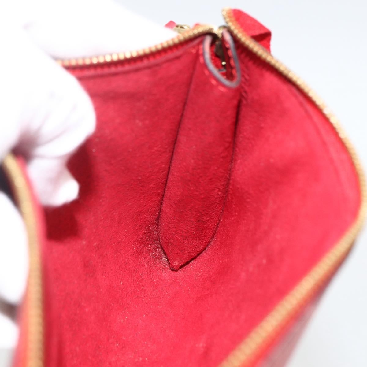 Louis Vuitton Pochette Accessoires Epi Leather Red Leather Clutche & Pouche Bag