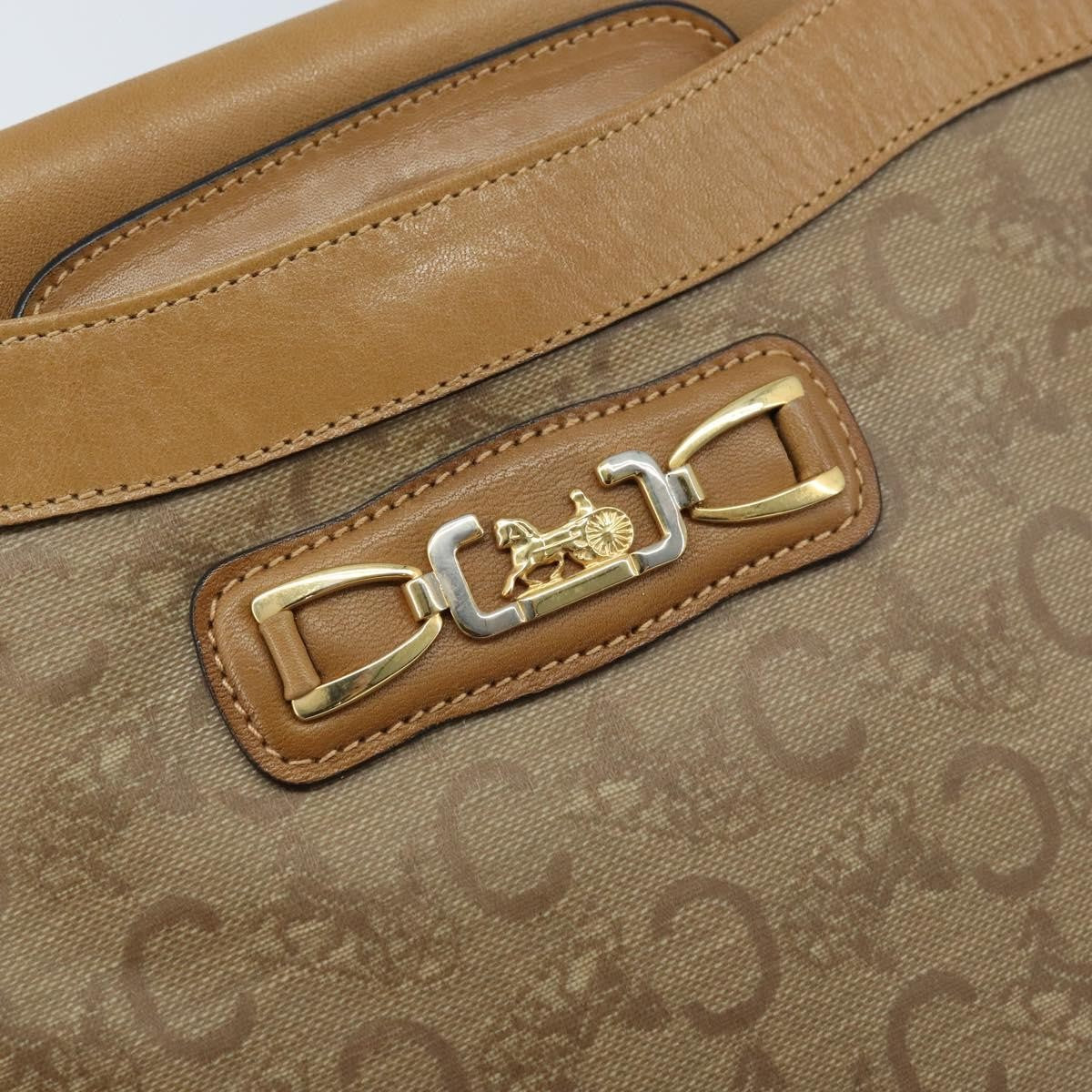 Celine C Sulky Shoulder Bag Canvas And Leather Beige Canvas Shoulder Bag Bag