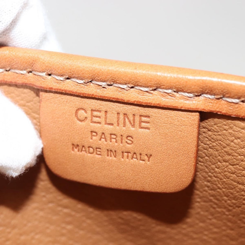 Celine Macadam Pochette Canvas And Leather Brown Canvas Clutche & Pouche Bag