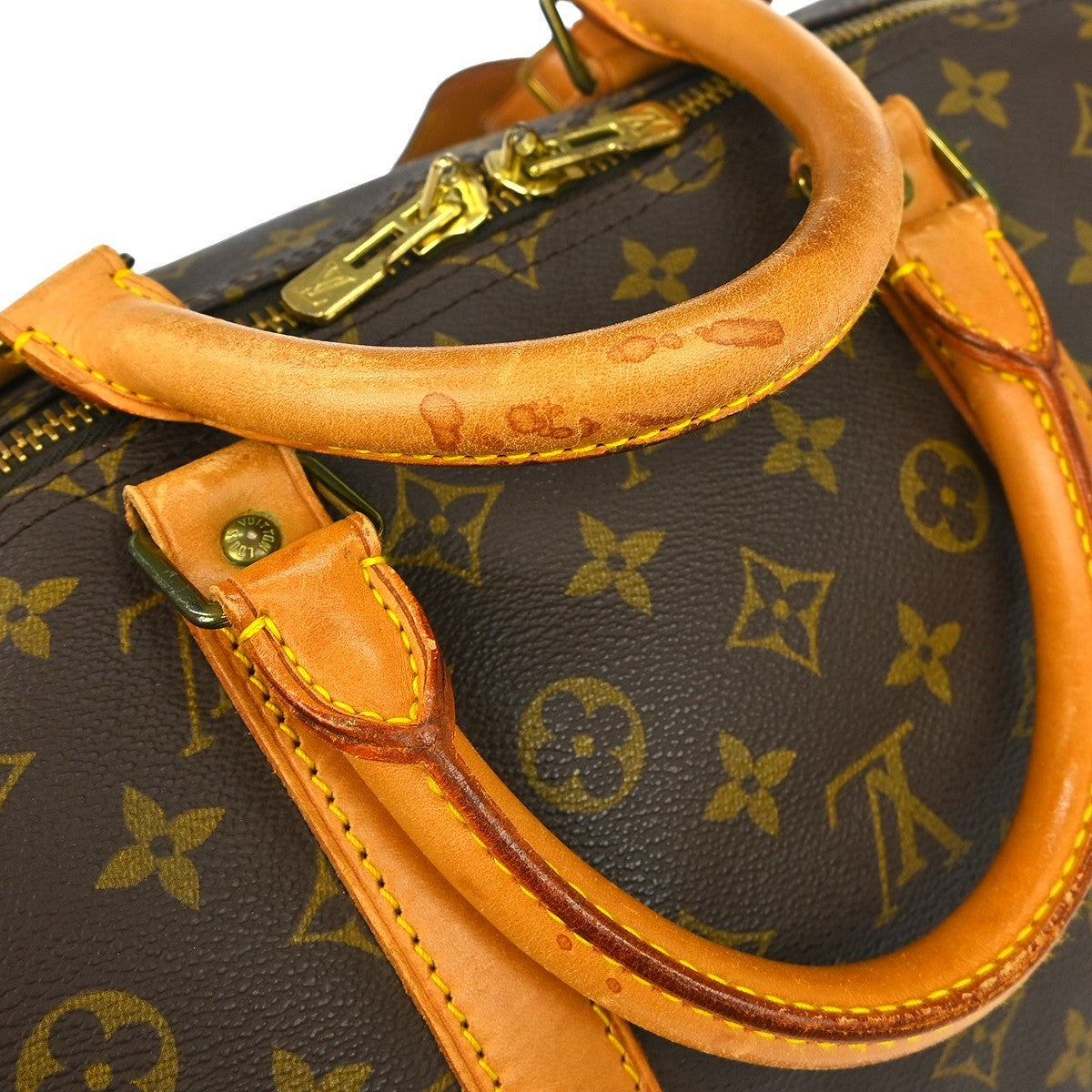 Louis Vuitton Keepall Bandouliere Bag Monogram Canvas Brown Canvas Travel Bag