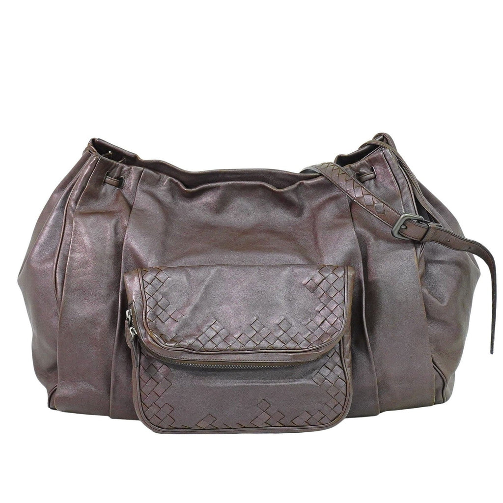 Bottega Veneta Intrecciato Shoulder Bag Leather Brown Leather Shoulder Bag Bag