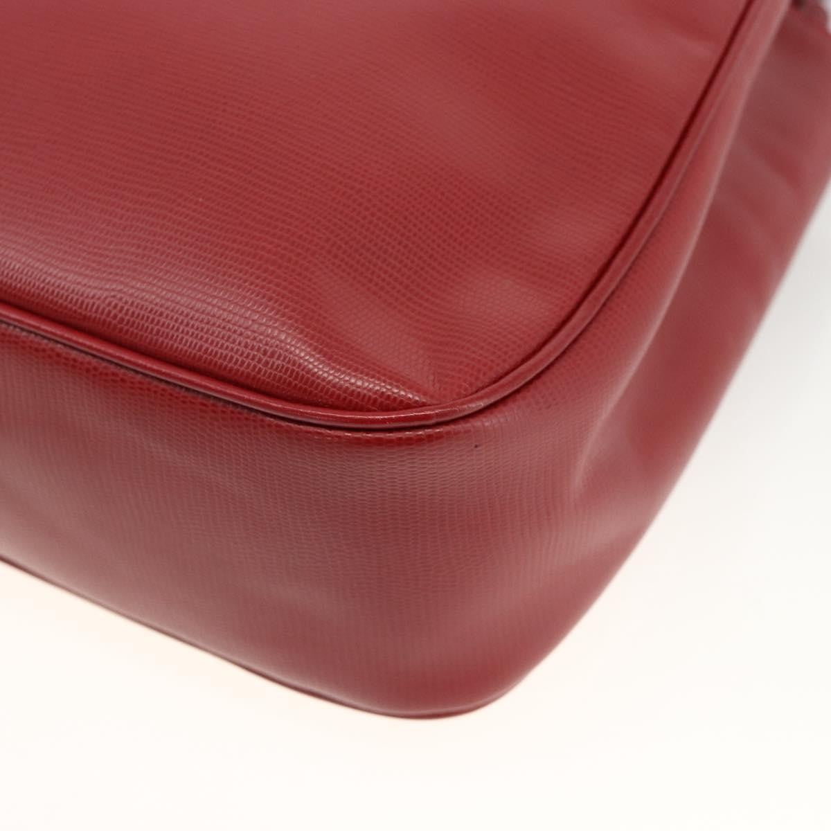 Celine Circle Logo Leather Burgundy Leather Tote Bag Bag