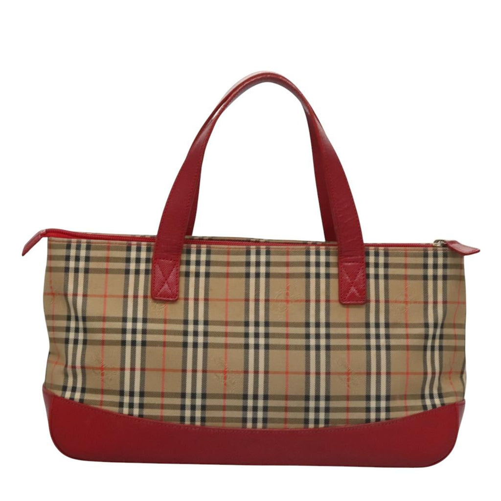 Burberry Nova Check Handbag Nova Check Canvas And Leather Beige Canvas Handbag