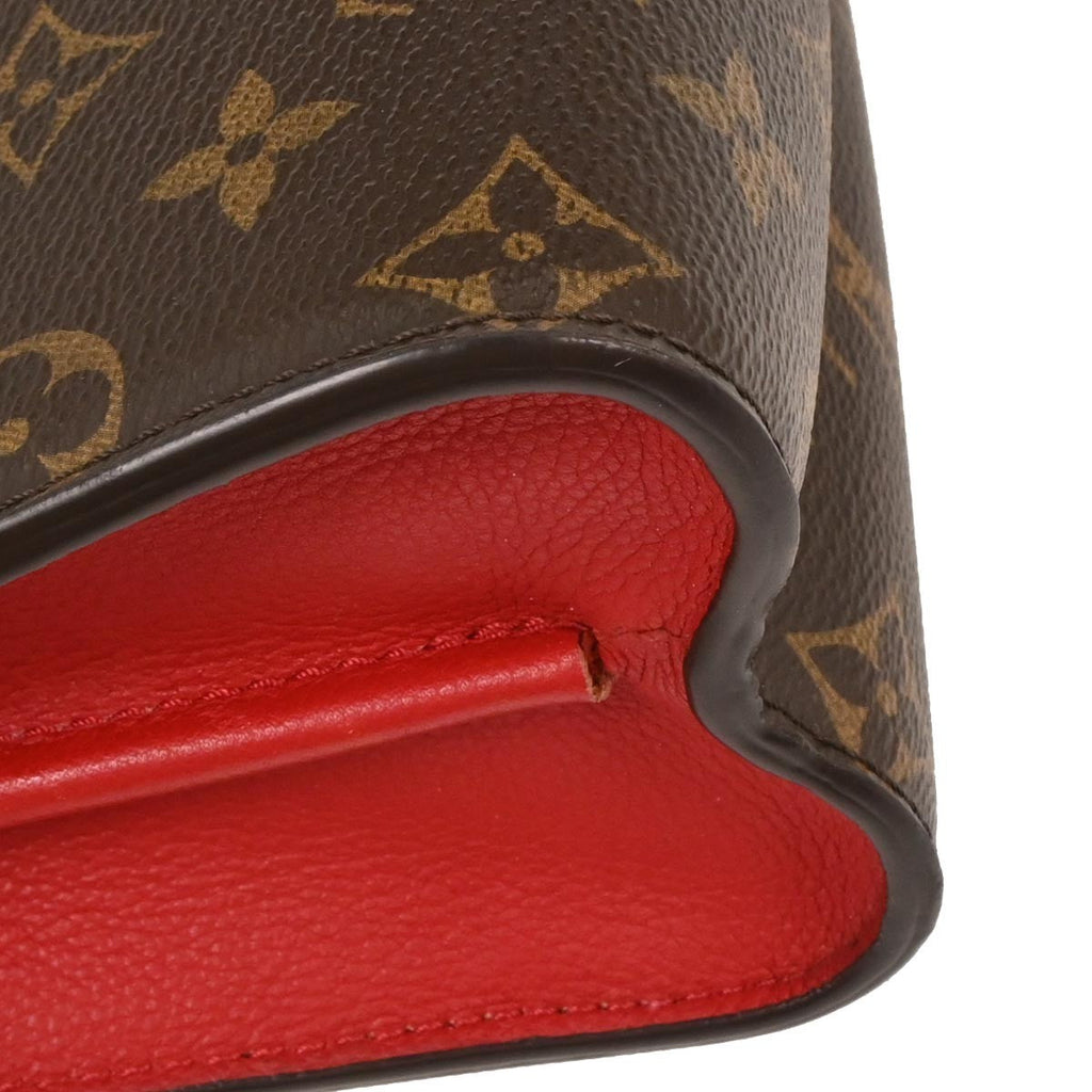 Louis Vuitton Victoire Handbag Monogram Canvas And Leather Brown Canvas Shoulder Bag