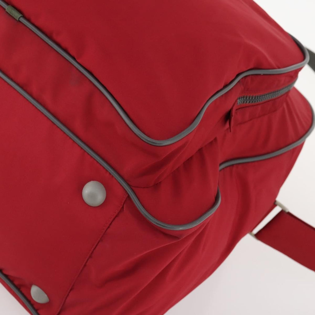 Prada Sport Line Boston Bag Nylon Red Nylon Travel Bag Bag