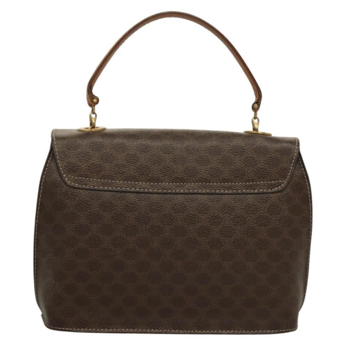 Celine Macadam Handbag Macadam With Leather Brown Canvas Handbag