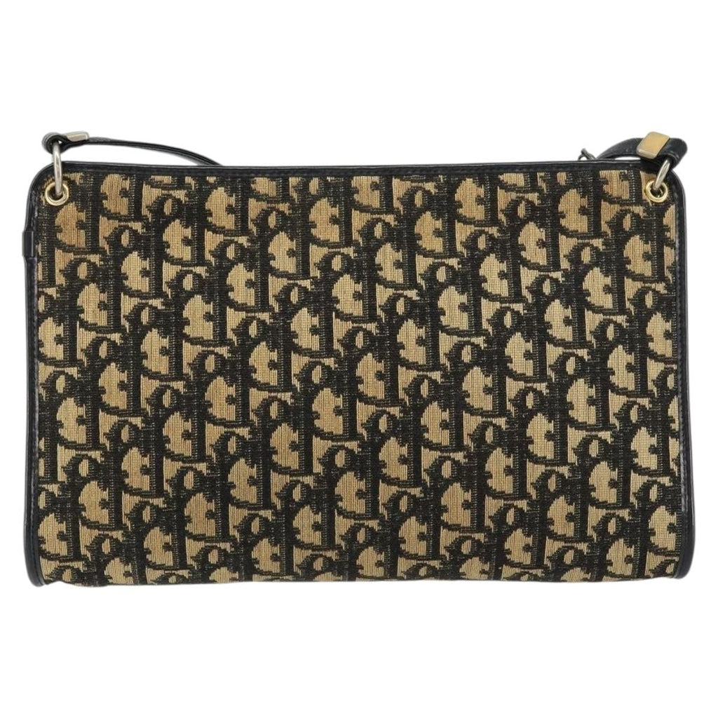 Christian Dior Vintage Trotter Shoulder Bag Canvas Navy Canvas Shoulder Bag Bag (Pre-Owned)