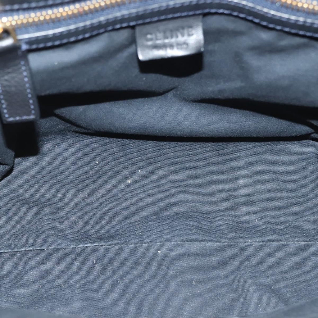 Celine Vintage Macadam Handbag Macadam Navy Canvas Bag