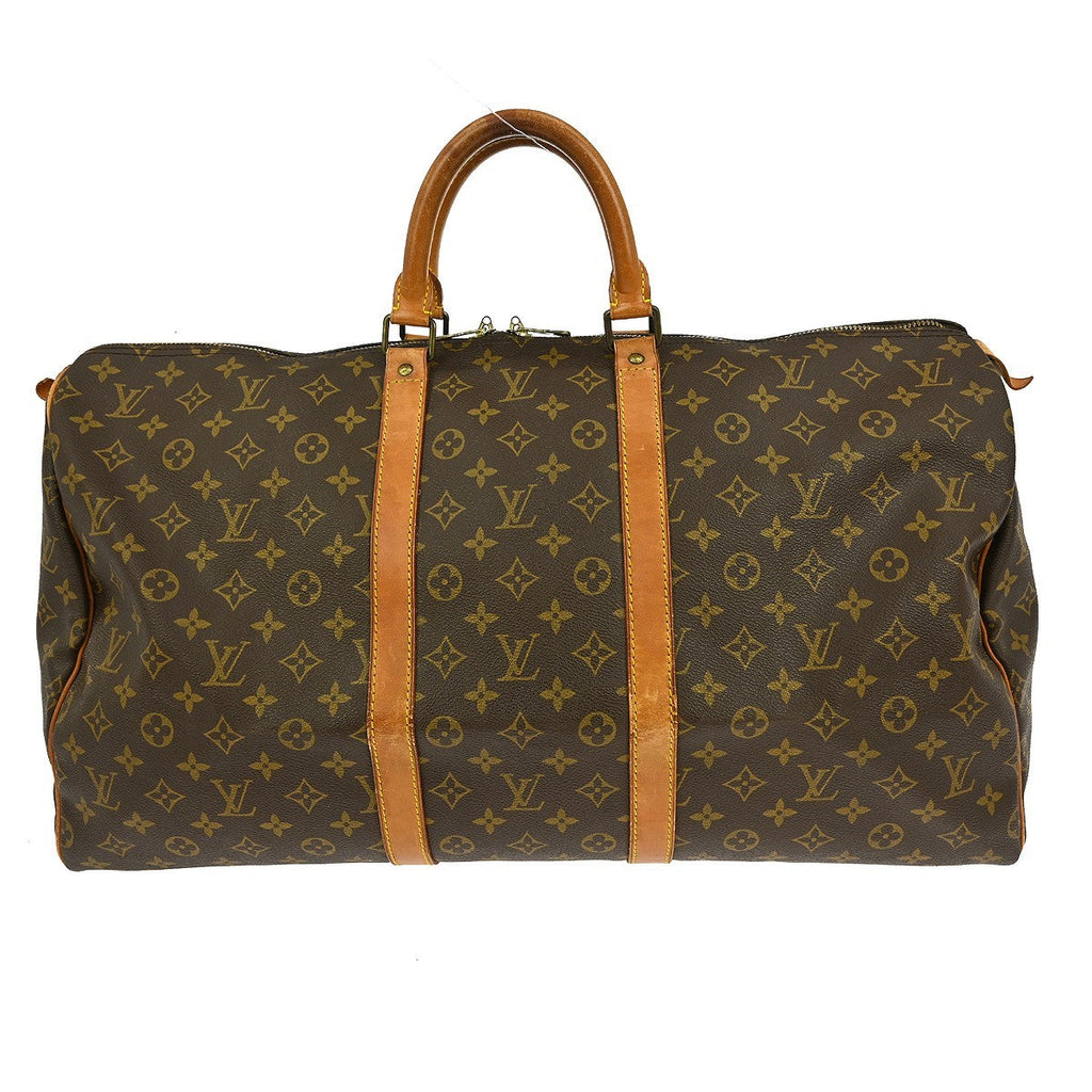 Louis Vuitton Keepall Bag Monogram Canvas Brown Canvas Travel Bag