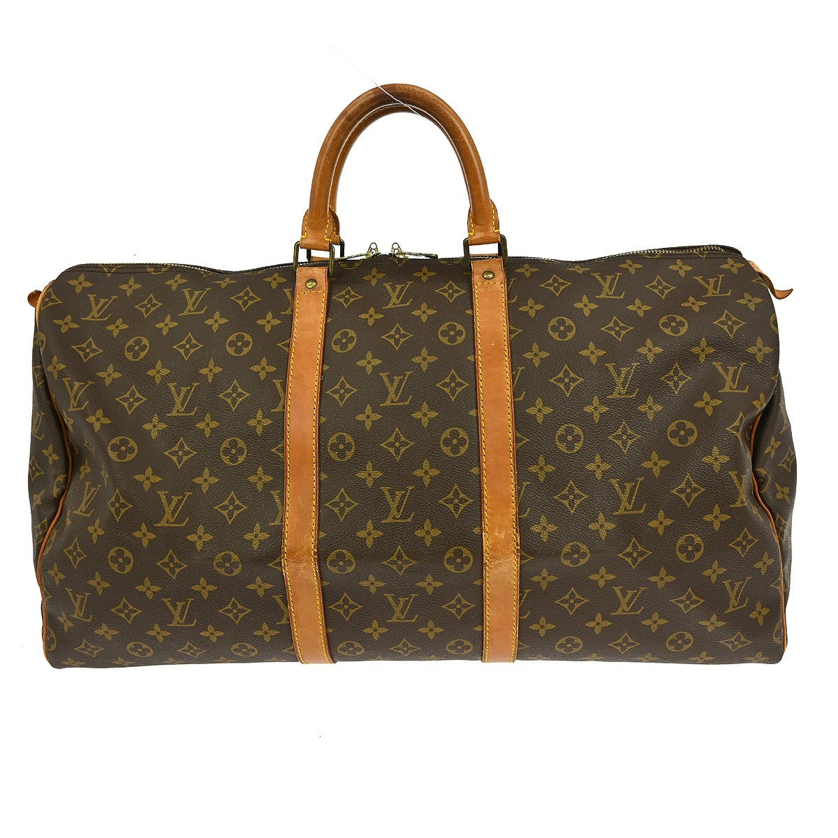 Louis Vuitton Keepall Bag Monogram Canvas Brown Canvas Travel Bag