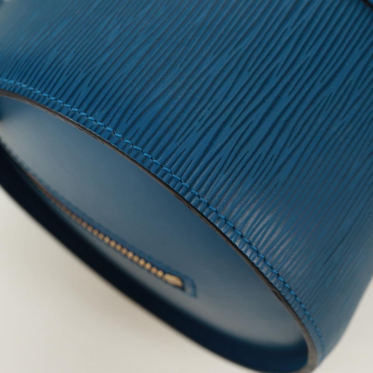 Louis Vuitton Soufflot Handbag Epi Leather Blue Leather Shoulder Bag