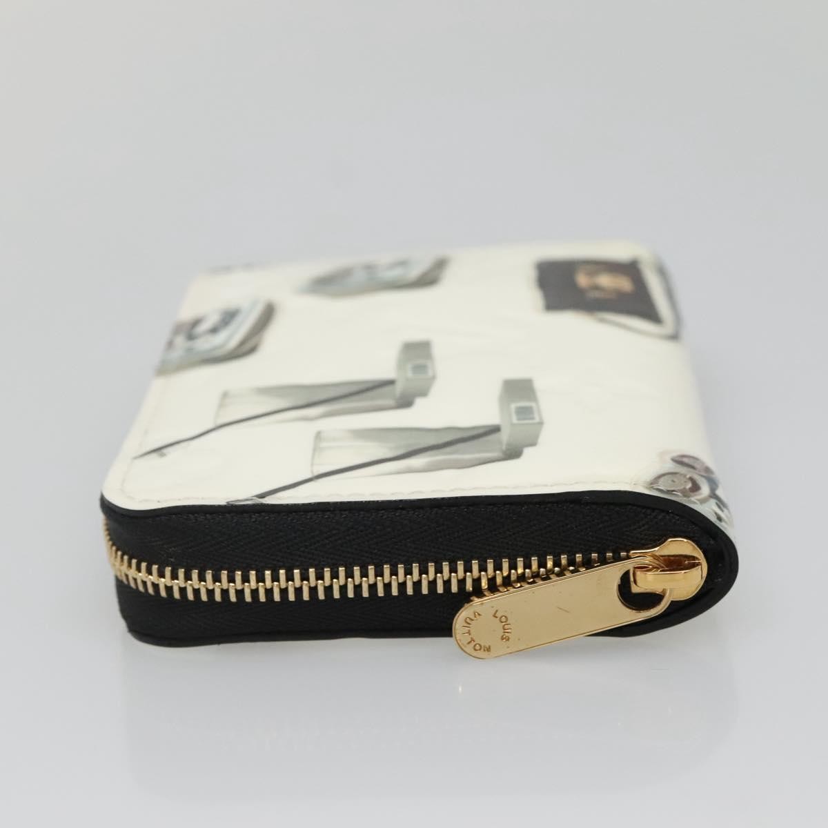 Louis Vuitton Nicolas Ghesquière Zippy Wallet Patent Monogram White Patent_Leather Wallets Accessory