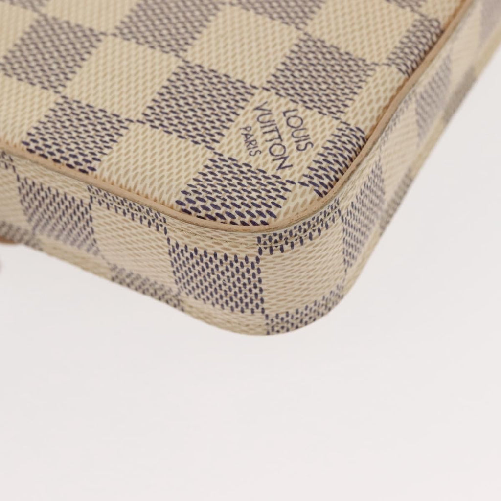 Louis Vuitton Felicie Pochette Damier White Canvas Clutche & Pouche Bag