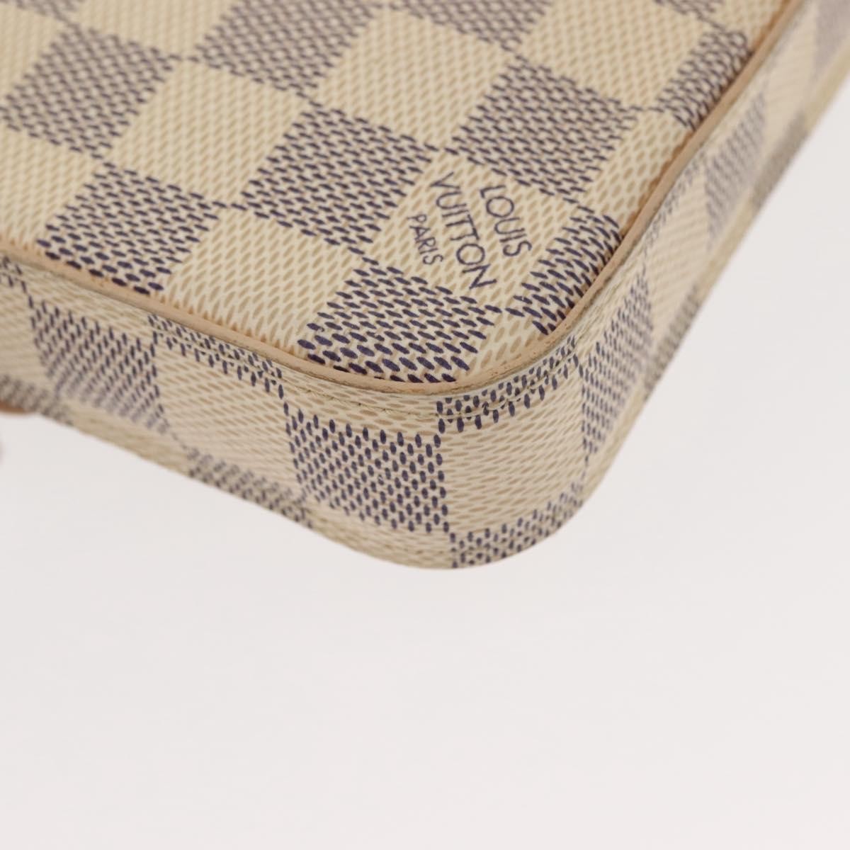 Louis Vuitton Felicie Pochette Damier White Canvas Clutche & Pouche Bag