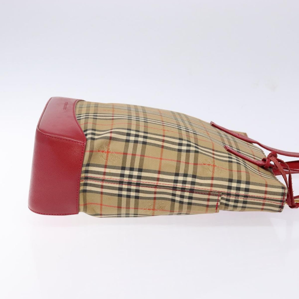 Burberry Nova Check Tote Canvas Check Pattern Beige Canvas Tote Bag