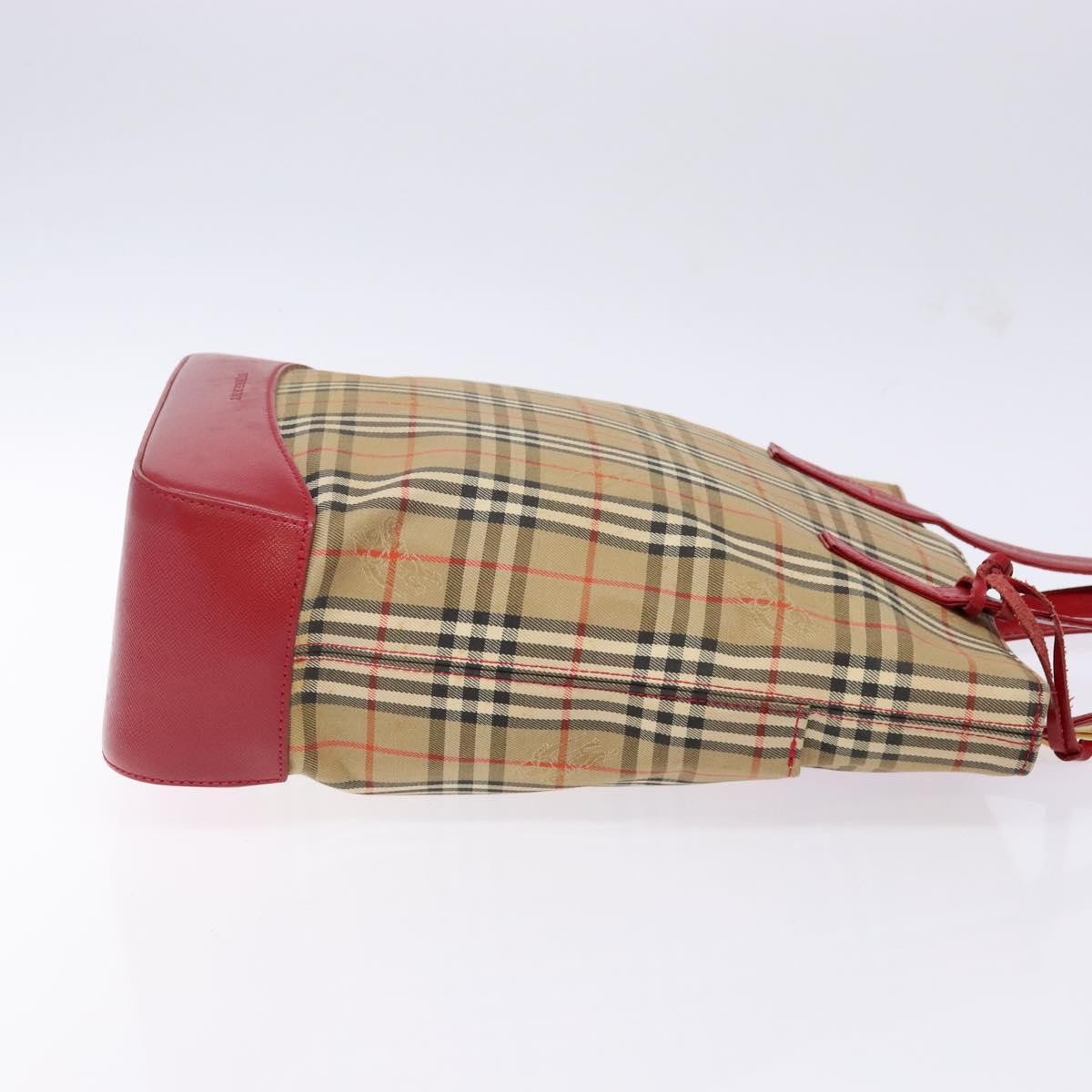 Burberry Nova Check Tote Canvas Check Pattern Beige Canvas Tote Bag