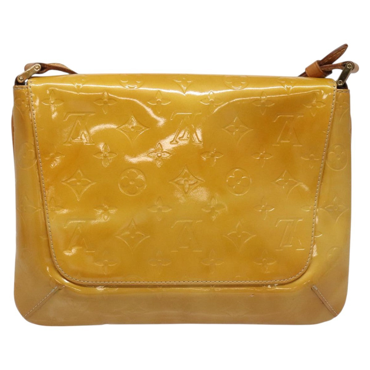 Louis Vuitton Thompson Street Handbag Monogram Vernis Beige Patent_Leather Bag