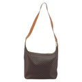 Celine Vintage Macadam Shoulder Bag Canvas And Leather Brown Canvas Shoulder Bag Bag