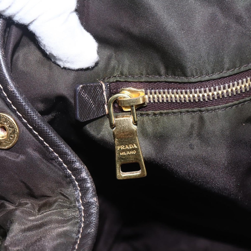 Prada Open Tote Tessuto Khaki Nylon Tote Bag Bag