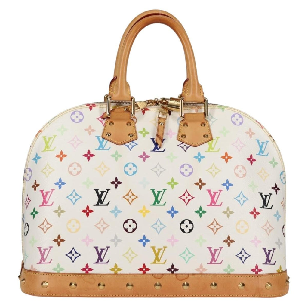Louis Vuitton Alma Handbag Monogram Multicolor White Canvas Bag