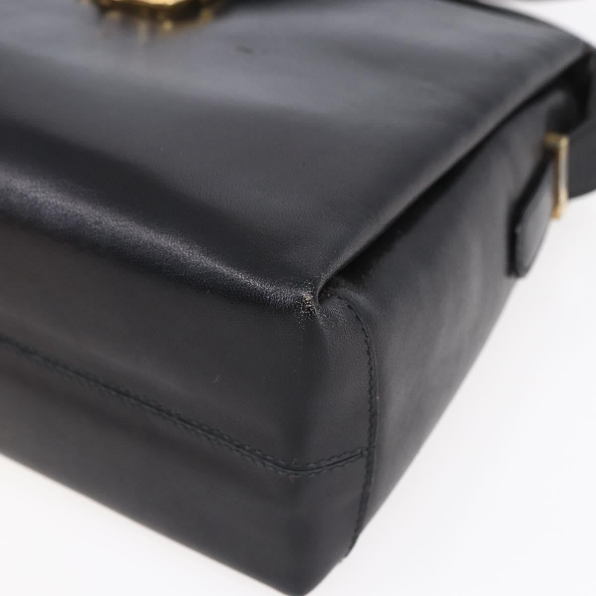Celine Vintage Shoulder Bag Leather Black Leather Shoulder Bag Bag