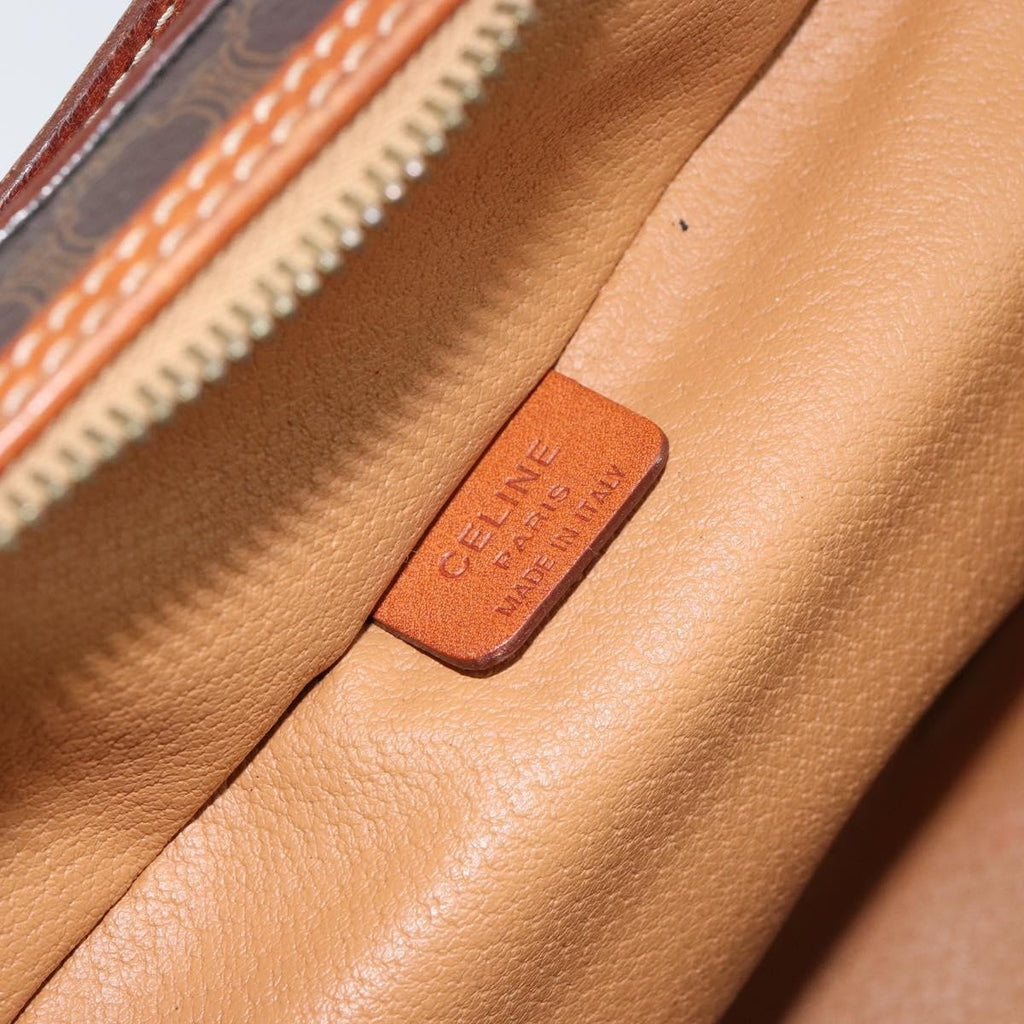Celine Macadam Vanity Bag Canvas Brown Canvas Clutche & Pouche Bag