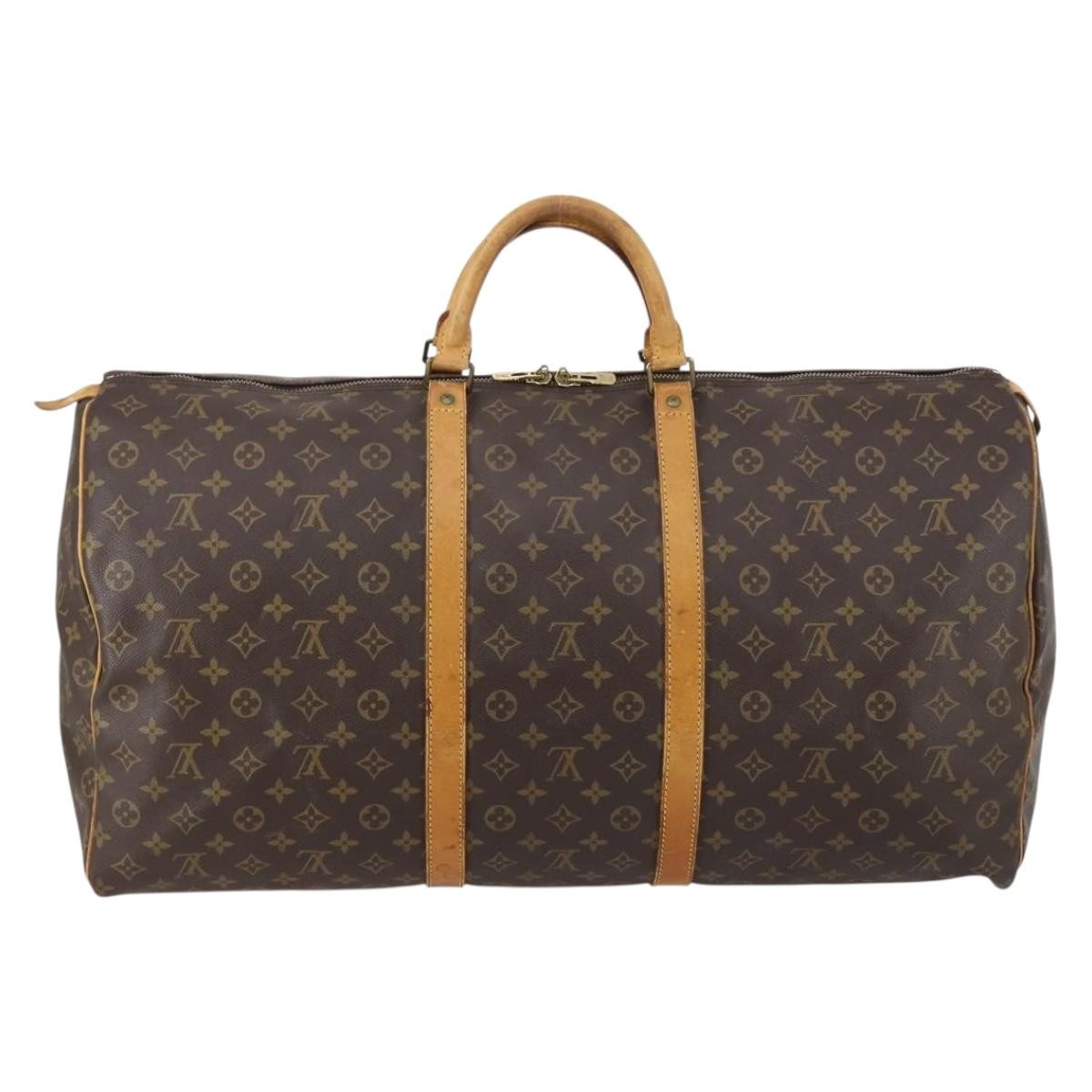 Louis Vuitton Keepall Bag Monogram Canvas Brown Canvas Travel Bag