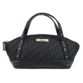 Christian Dior Vintage Trotter Handbag Canvas Black Canvas Handbag (Pre-Owned)