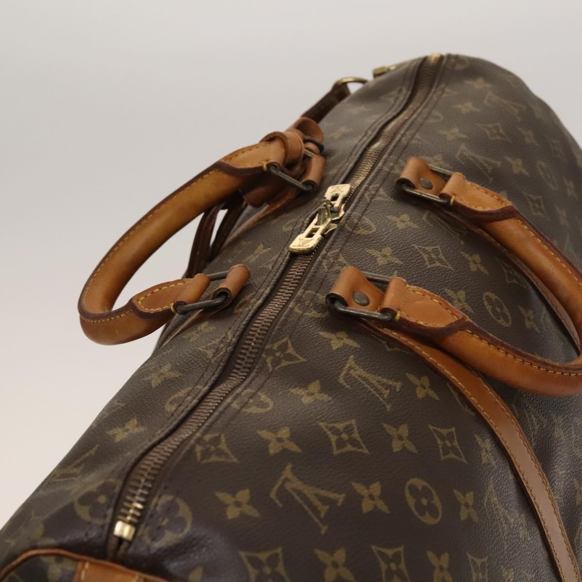 Louis Vuitton Keepall Bandouliere Bag Monogram Canvas Brown Canvas Travel Bag