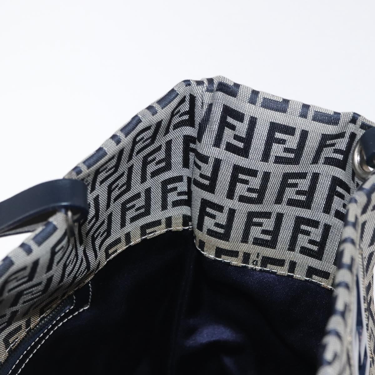 Fendi Shopping Tote Zucchino Canvas Navy Canvas Tote Bag Bag