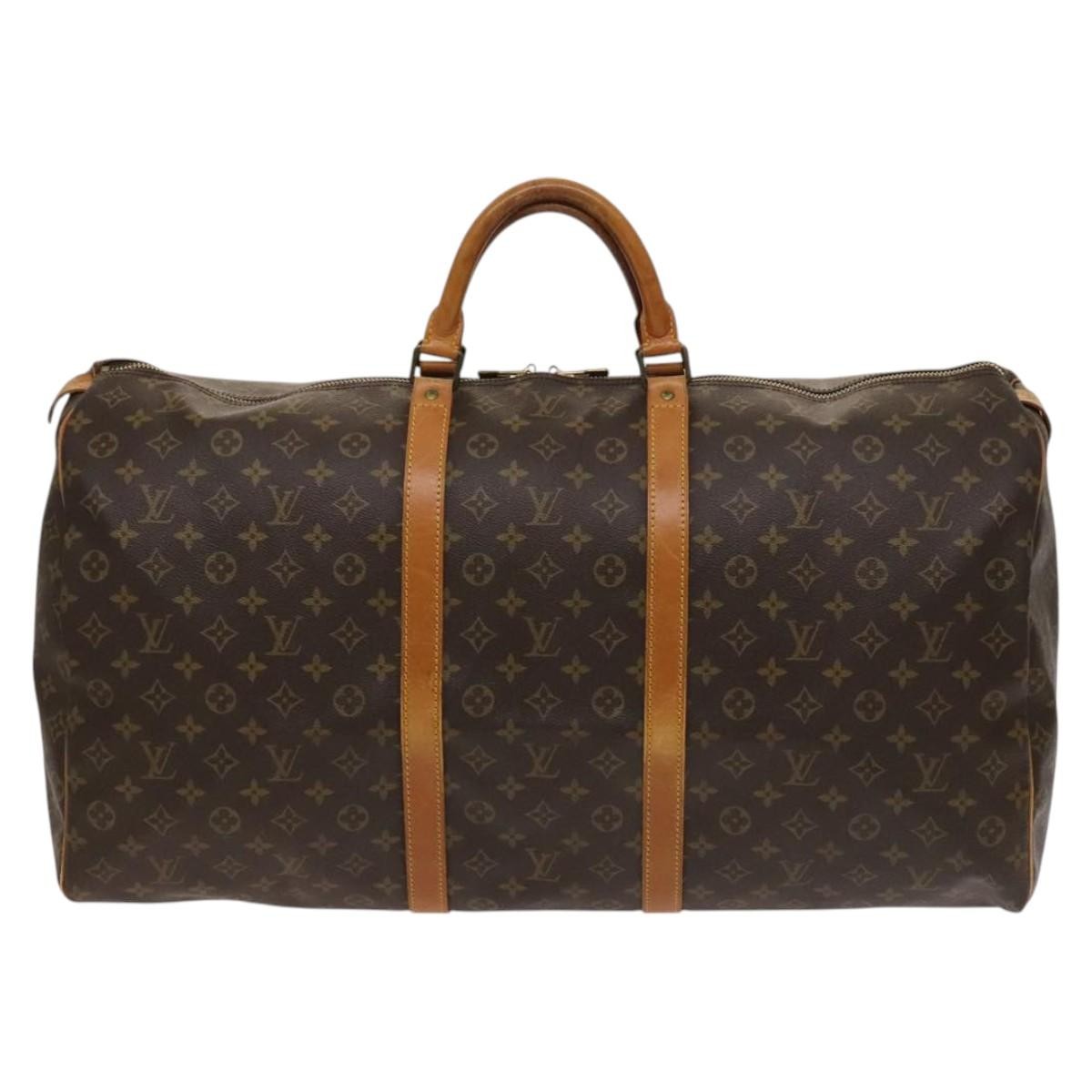 Louis Vuitton Keepall Bag Monogram Canvas Brown Canvas Travel Bag