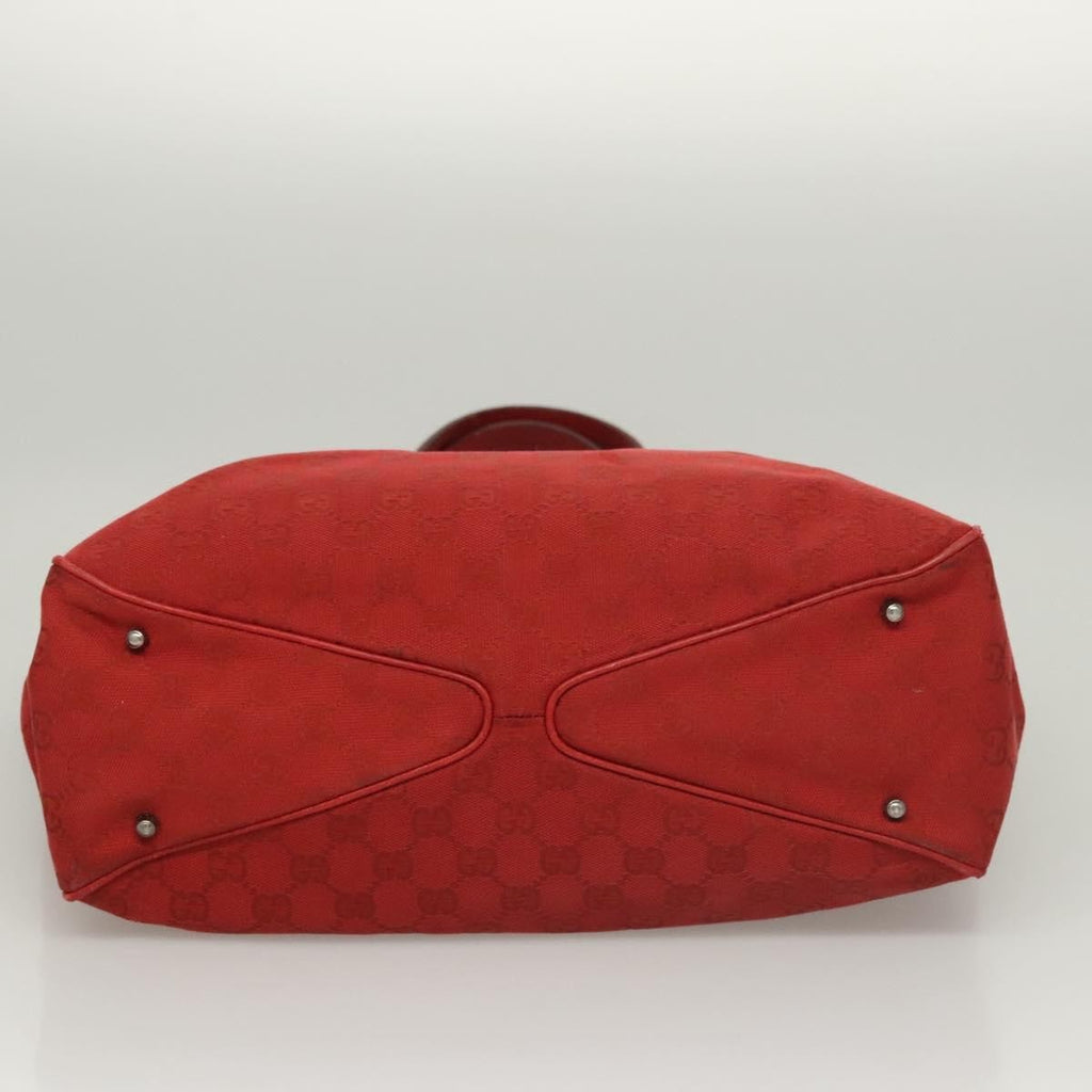 Gucci Vintage Open Tote Gg Canvas Red Canvas Tote Bag Bag (Pre-Owned)