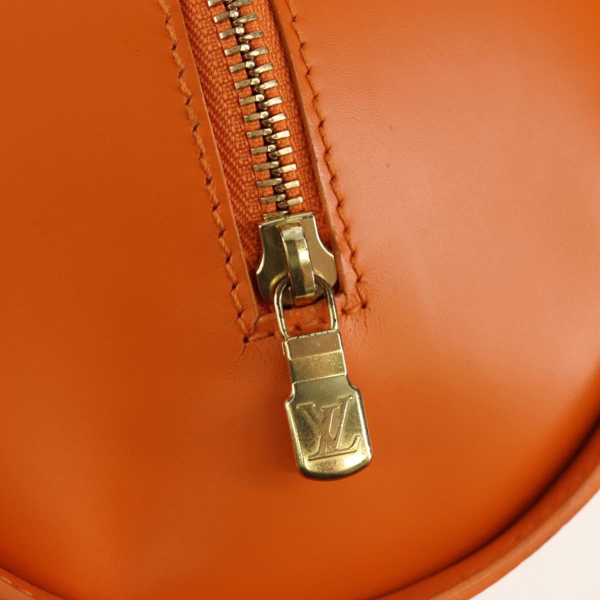 Louis Vuitton Soufflot Handbag Epi Leather Orange Leather Handbag