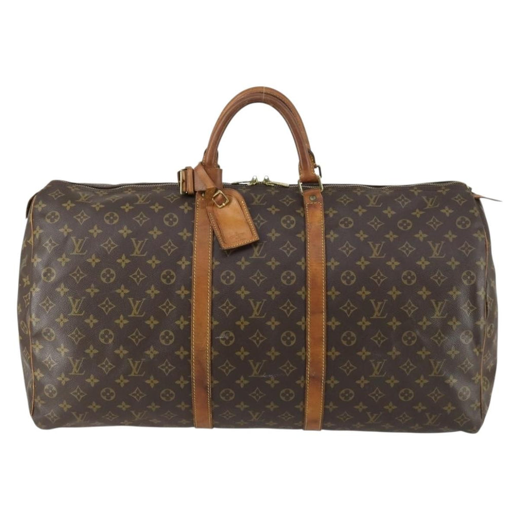 Louis Vuitton Keepall Bag Monogram Canvas Brown Canvas Travel Bag