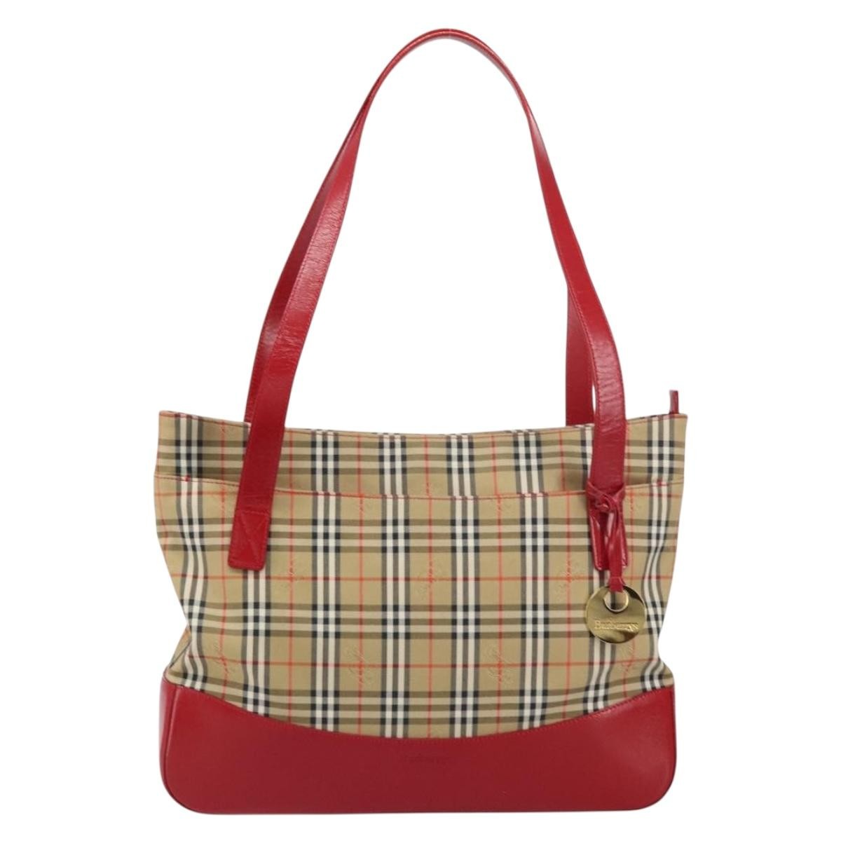 Burberry Nova Check Handbag Nova Check Canvas Beige Canvas Tote Bag