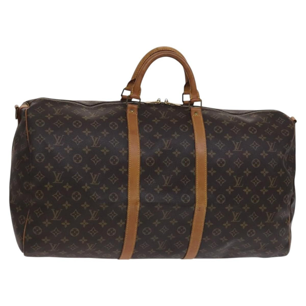 Louis Vuitton Keepall Bandouliere Bag Monogram Canvas Brown Canvas Travel Bag