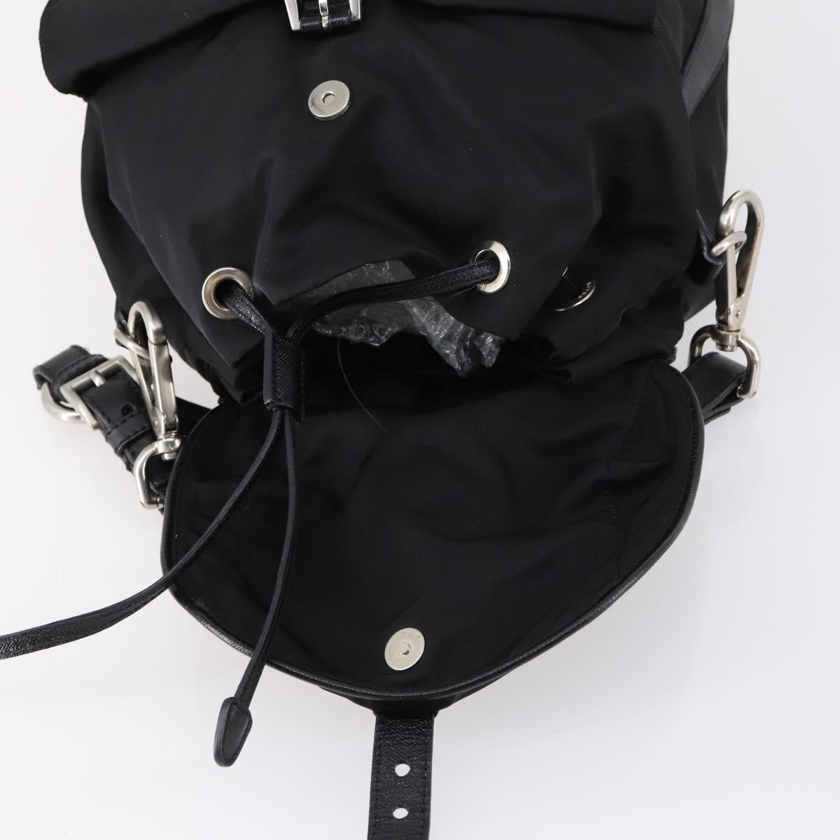 Prada Double Pocket Shoulder Bag Tessuto Black Nylon Shoulder Bag Bag