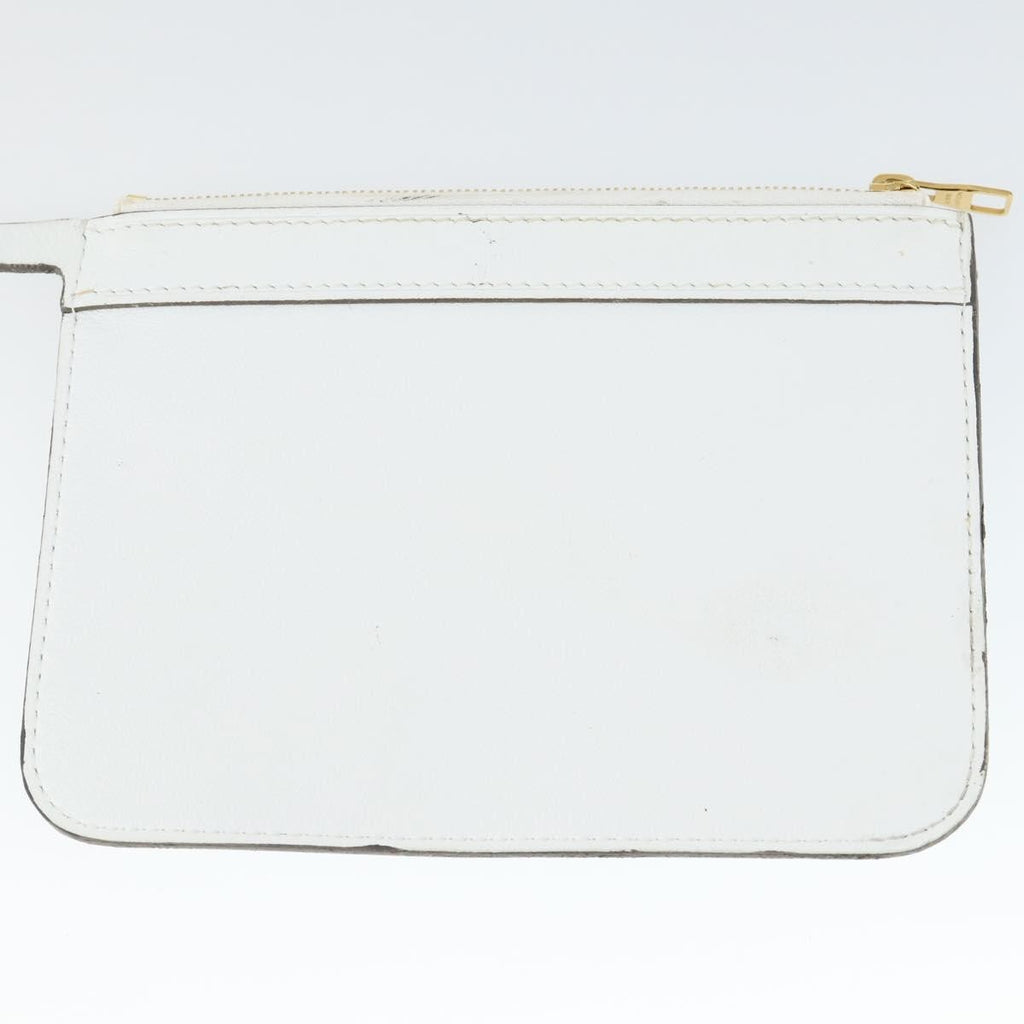 Louis Vuitton Flore Noe Handbag Perforated Leather White Leather Shoulder Bag