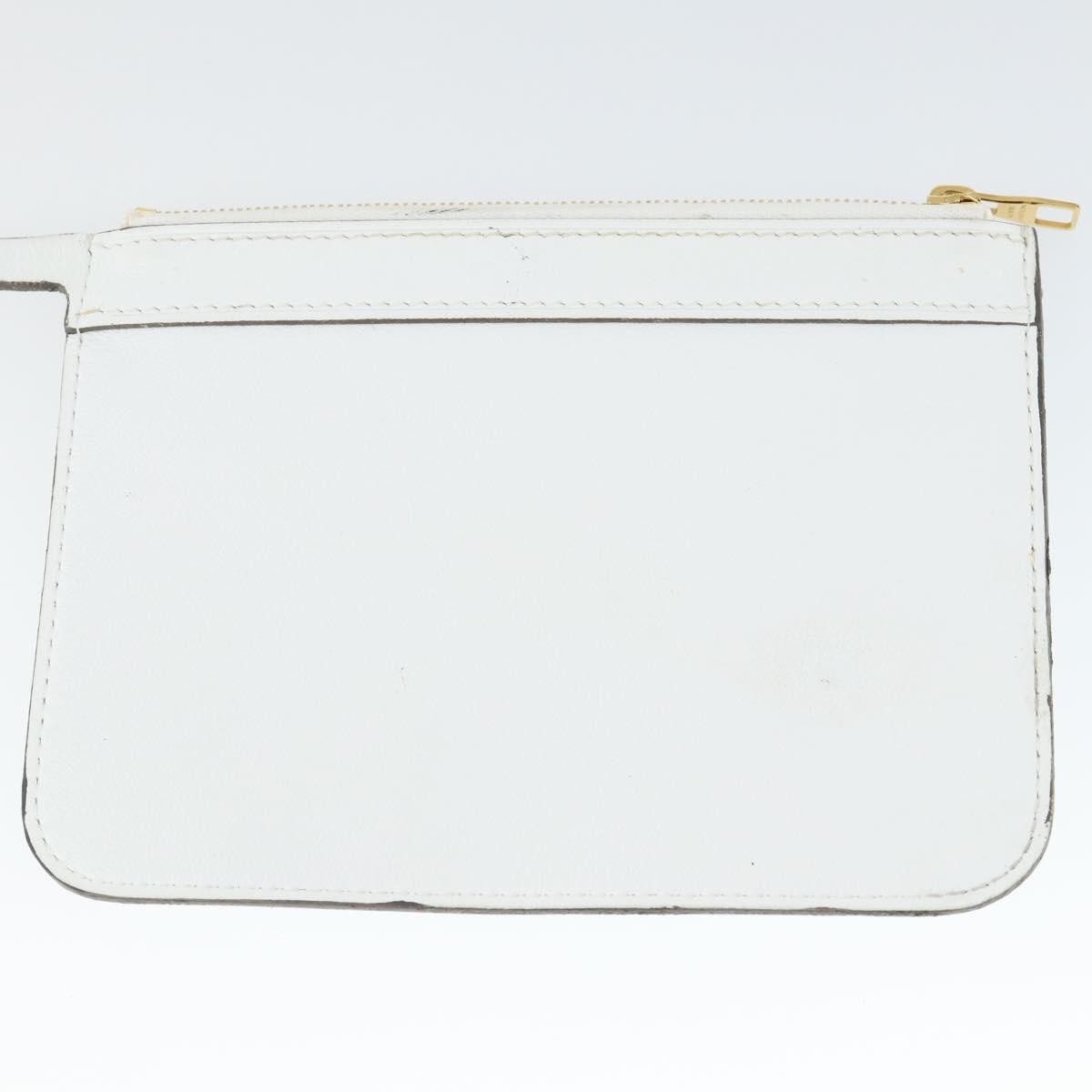 Louis Vuitton Flore Noe Handbag Perforated Leather White Leather Shoulder Bag