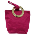 Celine Circle Logo Pouch Canvas Pink Canvas Clutche & Pouche Bag