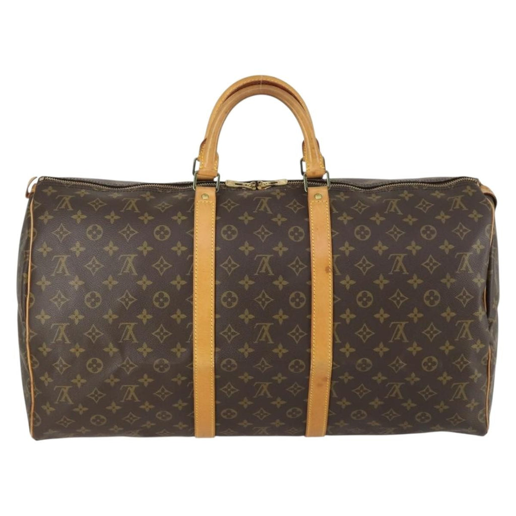 Louis Vuitton Keepall Bag Monogram Canvas Brown Canvas Travel Bag