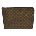 Louis Vuitton Poche Documents Monogram Canvas Brown Canvas Clutche & Pouche Bag