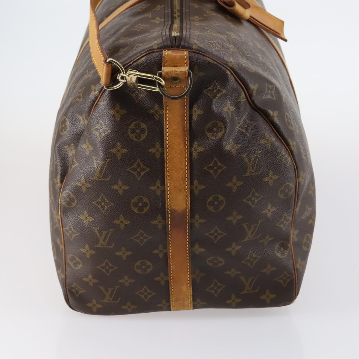 Louis Vuitton Keepall Bandouliere Bag Monogram Canvas Brown Canvas Travel Bag